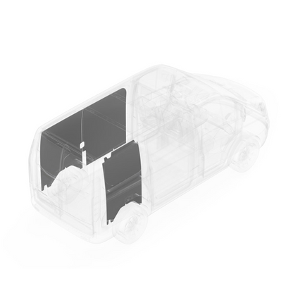 LEGEND DuraTherm Wall Liner ONLY - Ford Transit Connect Long Wheelbase Cargo Van - Textured Grey - Single Side Door Model 724-114-2613