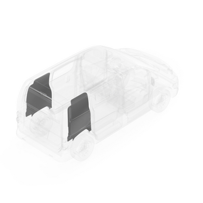 LEGEND DuraTherm Wall Liner Nissan NV200 Cargo Van - Textured Grey - Single Side Door, Model 534-114-2613