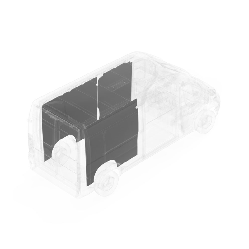 LEGEND DuraTherm Wall Liner Dual Side Doors RAM ProMaster 136" Cargo Van LR - Textured Grey Model 634-114-2613LR2