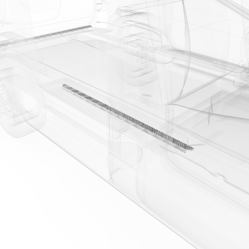 LEGEND Aluminum Floor Sill Set Nissan NV200 Cargo Van - Single Side Door Model 539-151-1010