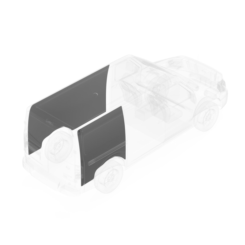 LEGEND DuraTherm Wall Liner Nissan NV Cargo Van HR - Textured Grey - Single Side Door, Model 524-114-2613