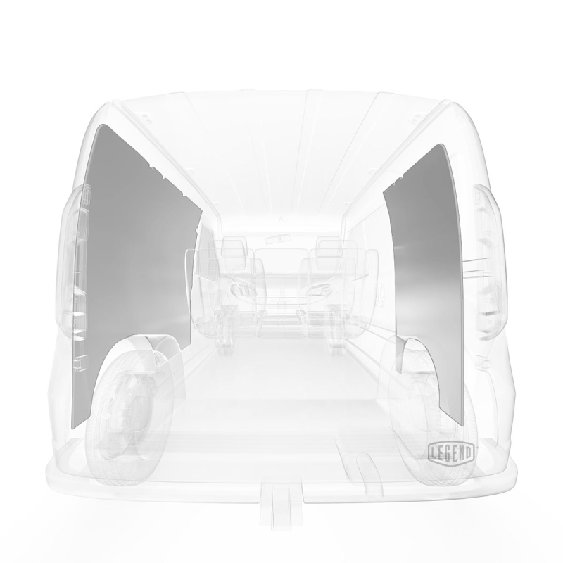 LEGEND EconoLite Wall Liner ONLY - RAM ProMaster City Regular Wheelbase Cargo Van - Textured Grey - Single Side Door Model 05R01-20