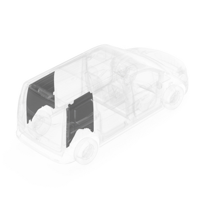 LEGEND DuraTherm Wall Liner ONLY - Ford Transit Connect Short Wheelbase Cargo Van - Textured Grey - Single Side Door Model 714-114-2613