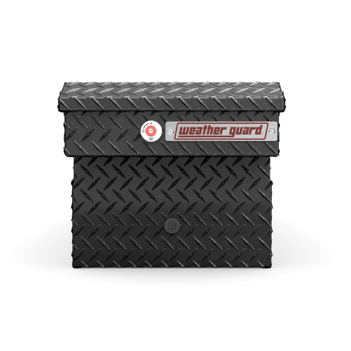 Weather Guard  Gull Wing Crossover Box Gloss Black Aluminum 72X22.8X19.2 Model 124-5-04