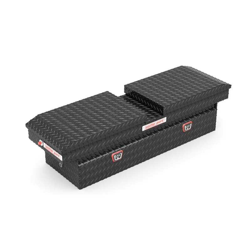 Weather Guard  Gull Wing Crossover Box Gloss Black Aluminum 72X22.8X19.2 Model 124-5-04