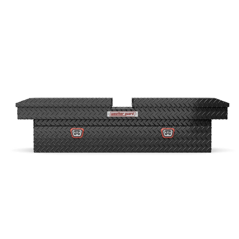 Weather Guard  Gull Wing Crossover Box Gloss Black Aluminum 72X22.8X19.2 Model 124-5-04