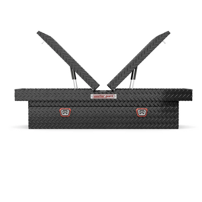 Weather Guard  Gull Wing Crossover Box Gloss Black Aluminum 72X22.8X19.2 Model 124-5-04