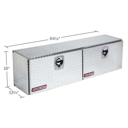 Weather Guard Top Mount Box Double Door Bright Aluminum 64.25X13.25X16 Model 364-0-02