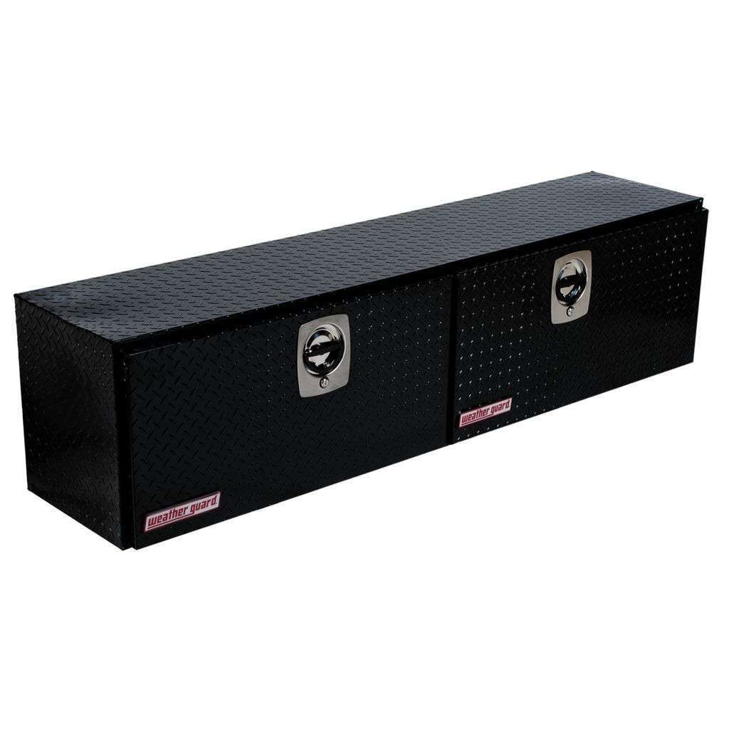 Weather Guard Top Mount Box Double Door Gloss Black Aluminum 72.25X13.25X16 Model 372-5-02