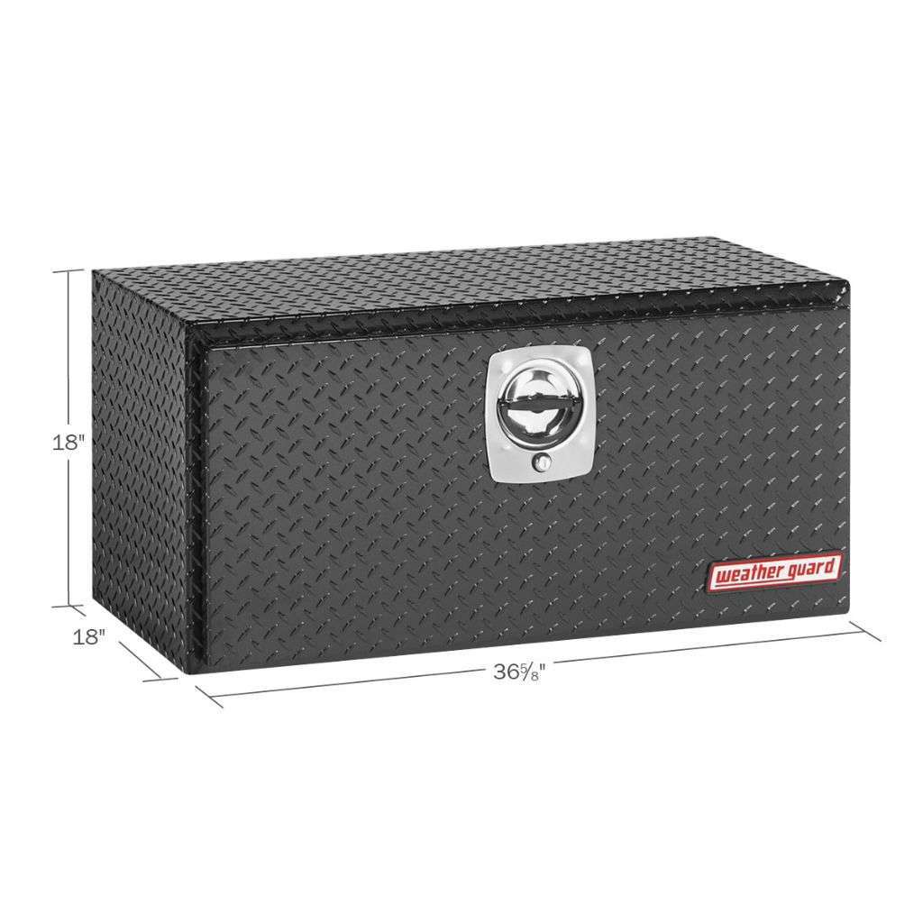 Weather Guard Underbody Box Compact Gloss Black Aluminum 36.63X18X18 Model 636-5-02