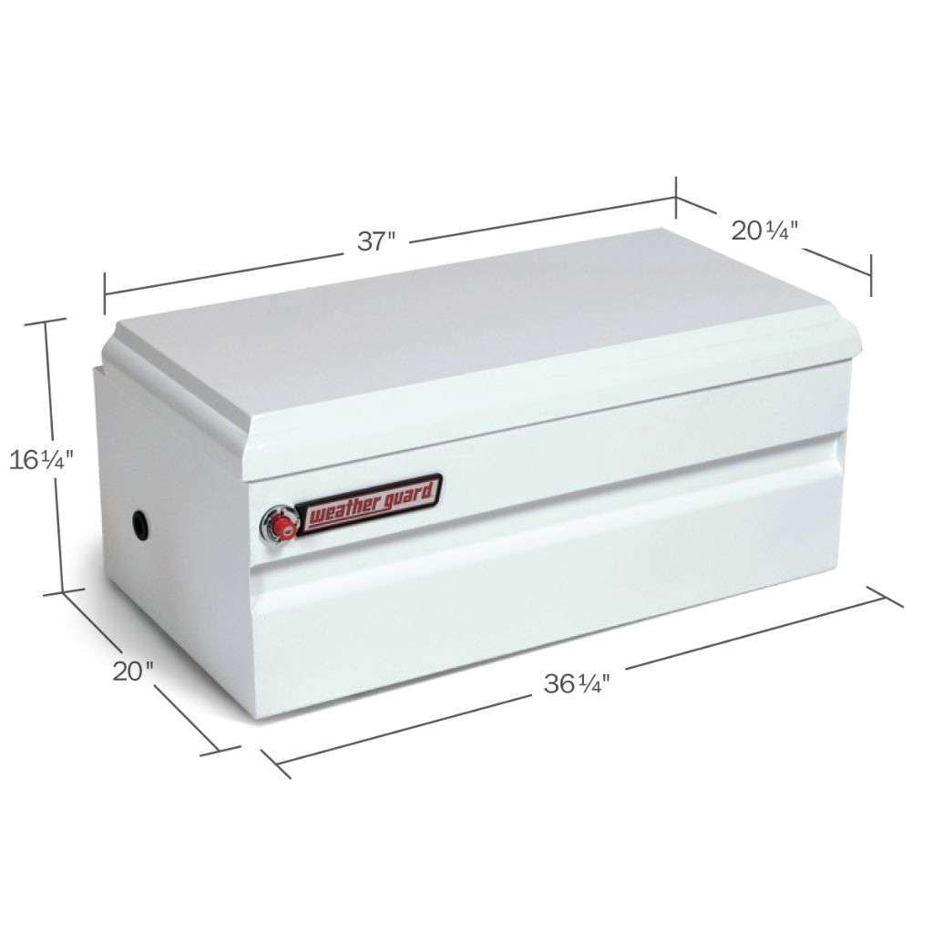 Weather Guard Chest Tool Box Compact White Steel 36.75X20.25X16.25 Model 645-3-01