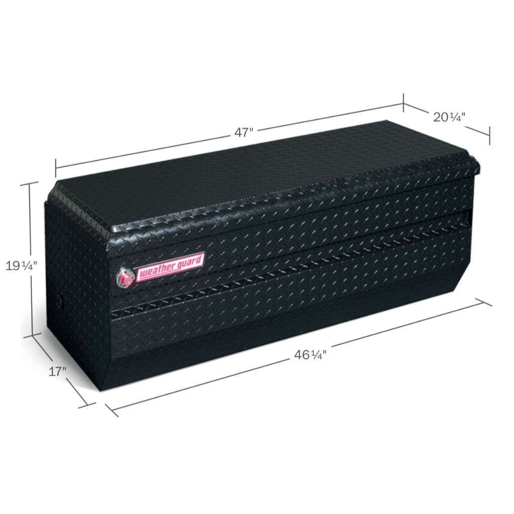 Weather Guard Chest Tool Box Matte Black Aluminum 47X20.25X19.25 Model 674-52-01