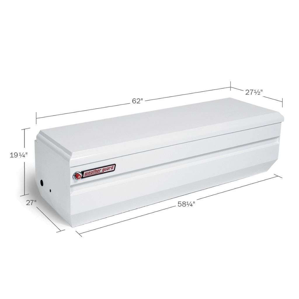 Weather Guard Chest Tool Box White Steel 62X27X19.25 Model 685-3-01
