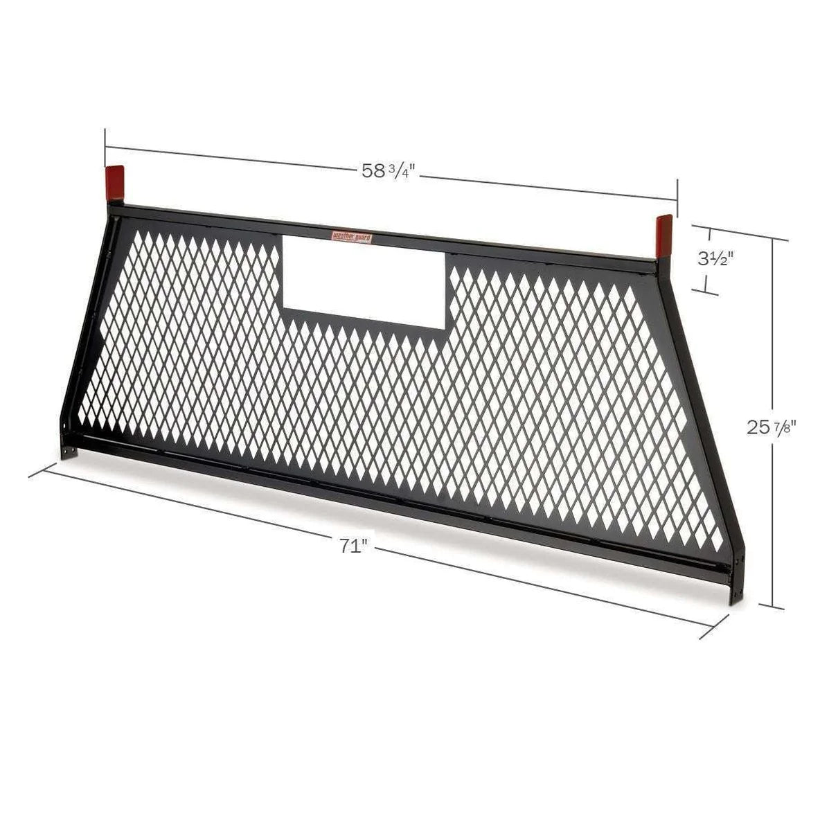 Weather Guard Headache Rack Cab Protector Protect-A-Rail® Black Steel Model Gloss Black 1906-5-02