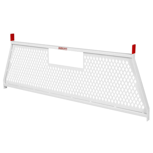 Weather Guard Headache Rack Cab Protector Protect-A-Rail® White Steel Model 1906-3-02