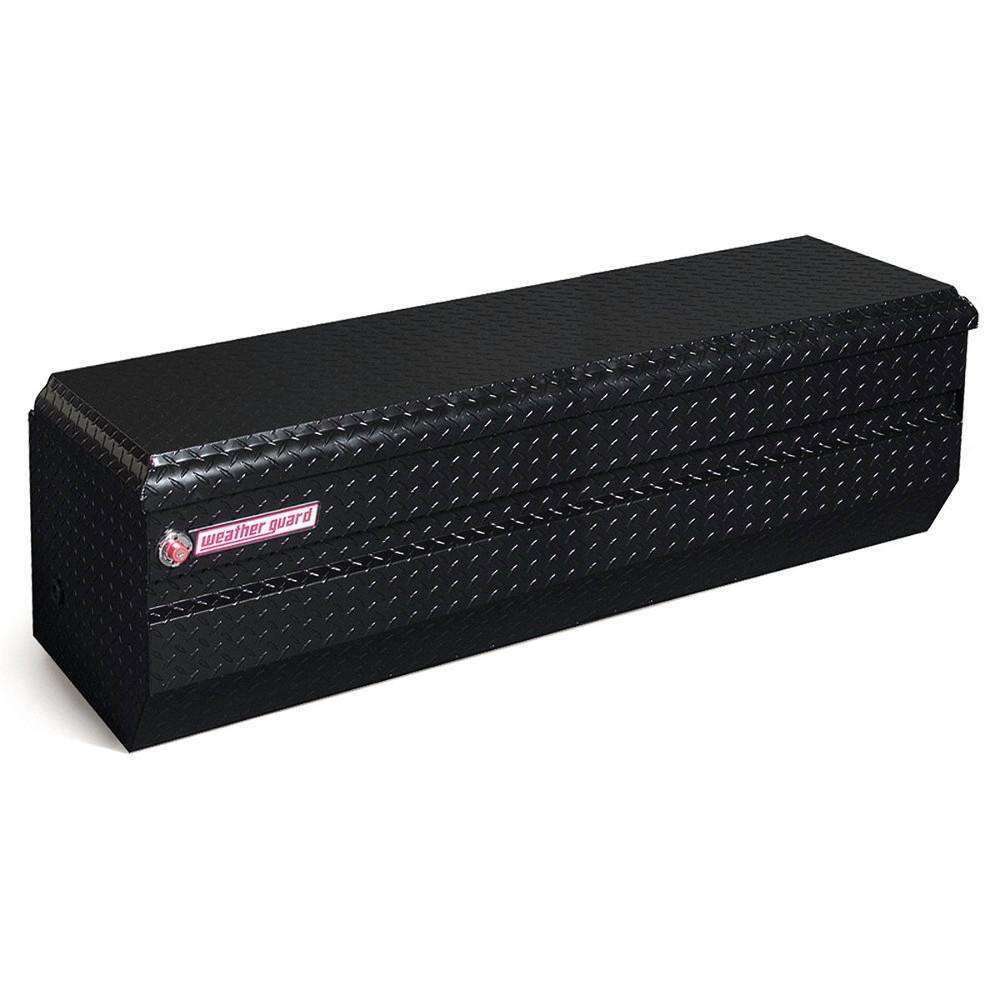 Weather Guard Utility Chest Tool Box Gloss Black Aluminum 20.25x55x19.25 Model 654-5-01